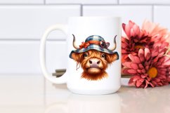 Highland Cow Watercolor | Sublimation Clipart Product Image 2