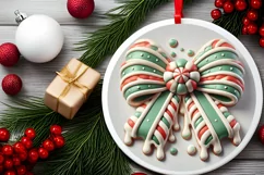 Round Christmas Ornament Sublimation|Clipart Product Image 1
