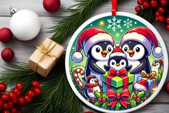 Round Christmas Ornament Sublimation|Clipart Product Image 1