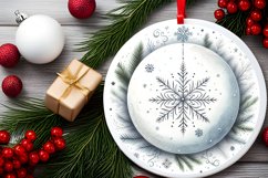 Round Christmas Ornament Sublimation|Clipart Product Image 2