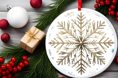 Round Christmass Ornament PNG Product Image 2