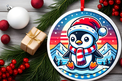 Round Christmass Ornament PNG Product Image 2