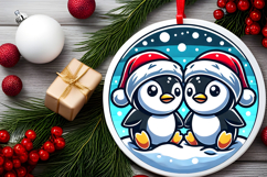 Round Christmass Ornament PNG Product Image 2