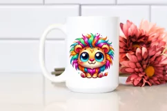 Colorful Baby Lion Smiling | Clipart Product Image 2