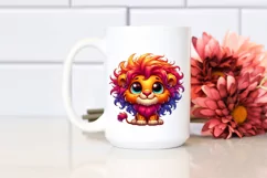 Colorful Baby Lion Smiling | Clipart Product Image 2