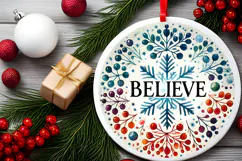 Round Christmass Ornament PNG Product Image 2