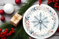 Round Christmas Ornament Sublimation|Clipart Product Image 2