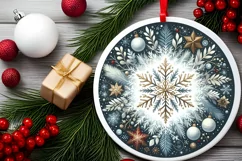 Round Christmas Ornament Sublimation|Clipart Product Image 2