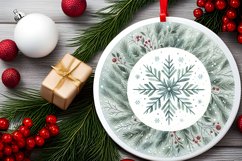 Round Christmas Ornament Sublimation|Clipart Product Image 2