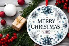 Round Christmass Ornament PNG Product Image 2