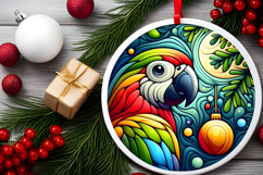 Round Christmass Ornament PNG Product Image 2