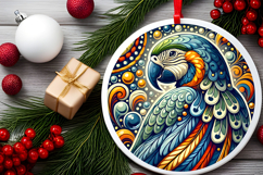 Round Christmass Ornament PNG Product Image 2