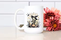Excited Retro Witch Tshirt|Tumbler|Mug|Clipart Product Image 2