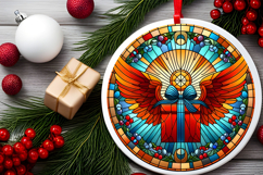 Round Christmass Ornament PNG Product Image 2