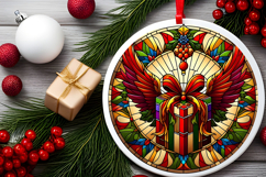 Round Christmass Ornament PNG Product Image 2