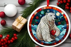 Round Christmas Ornament Sublimation|Clipart Product Image 2