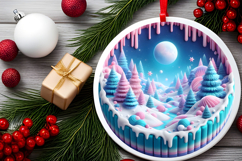Round Christmass Ornament PNG Product Image 2