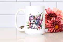 Colorful Baby Unicorn Foxglove Clipart Product Image 2