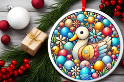 Round Christmass Ornament PNG Product Image 2