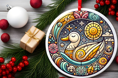 Round Christmass Ornament PNG Product Image 2