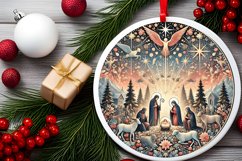 Round Christmas Ornament Sublimation|Clipart Product Image 2