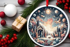 Round Christmas Ornament Sublimation|Clipart Product Image 2