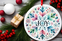 Round Christmass Ornament PNG Product Image 2