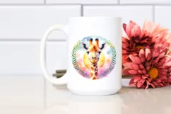 Vibrant Watercolor Giraffe | Sublimation Clipart Product Image 2