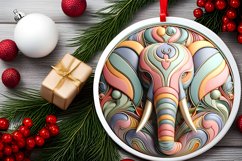 Round Christmas Ornament Sublimation|Clipart Product Image 2
