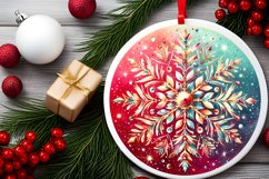 Round Christmas Ornament Sublimation|Clipart Product Image 2