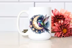 Vibrant Hummingbird Watercolor Clipart Product Image 2