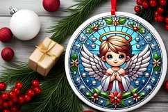 Round Christmas Ornament Sublimation|Clipart Product Image 1