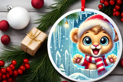 Round Christmass Ornament PNG Product Image 2