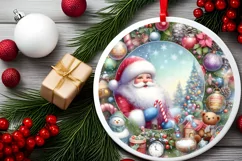 Colorful Pastel Christmas Santa PNG Product Image 2