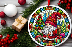 Round Christmass Ornament PNG Product Image 2