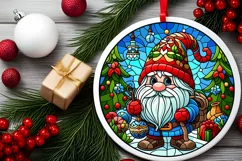 Round Christmas Ornament Sublimation|Clipart Product Image 2