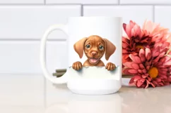 Funny Baby Vizsla Watercolor Clipart Product Image 2