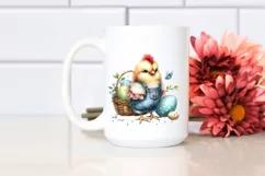Cute Baby Rooster in Clothes PNG Product Image 2