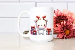 Watercolor Polar Bear Baby PNG Product Image 2