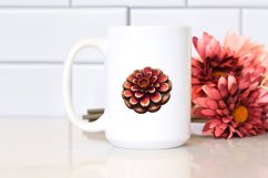 Stained Zinnia Wooden Clipart Product Image 2