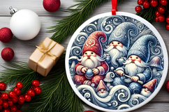 Round Christmass Ornament PNG Product Image 2