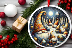 Round Christmass Ornament PNG Product Image 2