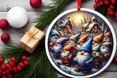 Round Christmass Ornament PNG Product Image 2
