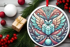 Round Christmas Ornament Sublimation|Clipart Product Image 1