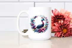 Vibrant Watercolor Cassowary Floral Frame | Sublimation | Product Image 2