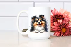 Crazy Enthusiastic Furry Sheepdog Clipart Product Image 2