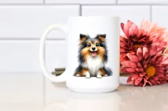 Crazy Enthusiastic Furry Sheepdog Clipart Product Image 2