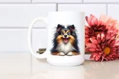 Crazy Enthusiastic Furry Sheepdog Clipart Product Image 2