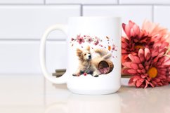 Watercolor Pastel Dog Tumbling Spring | Clipart Product Image 2