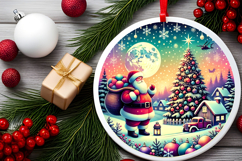 Round Christmass Ornament PNG Product Image 2